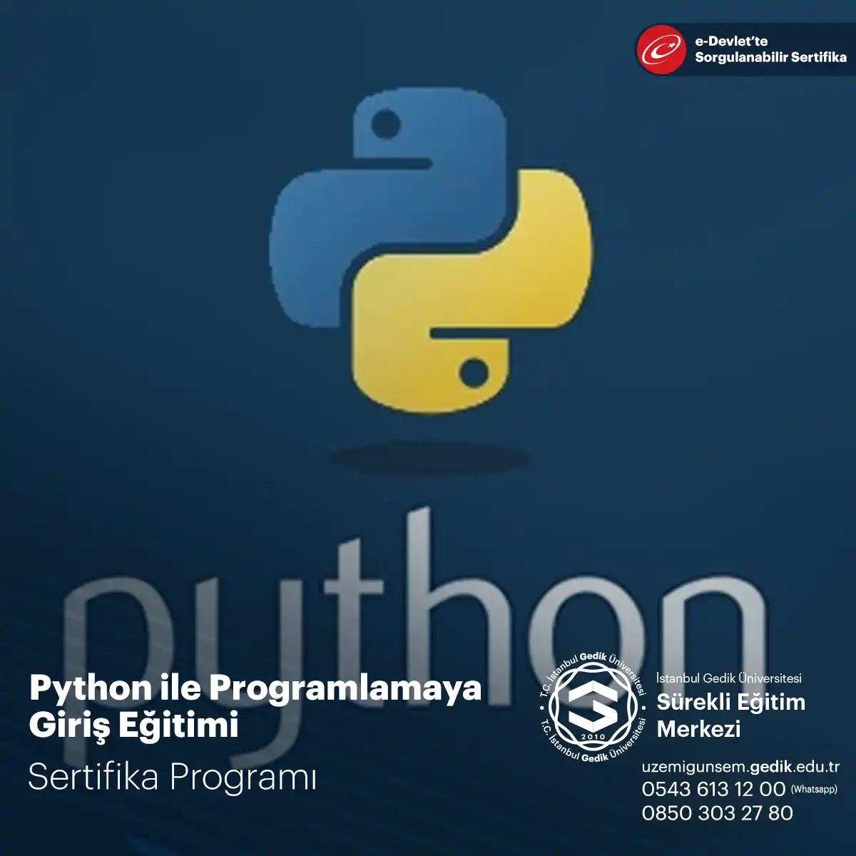 Python ile Programlamaya Giriş Eğitimi Sertifika Programı